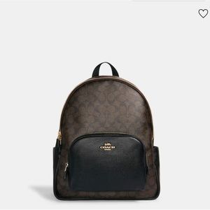 COACH Large Court Backpack In Signature Canvas